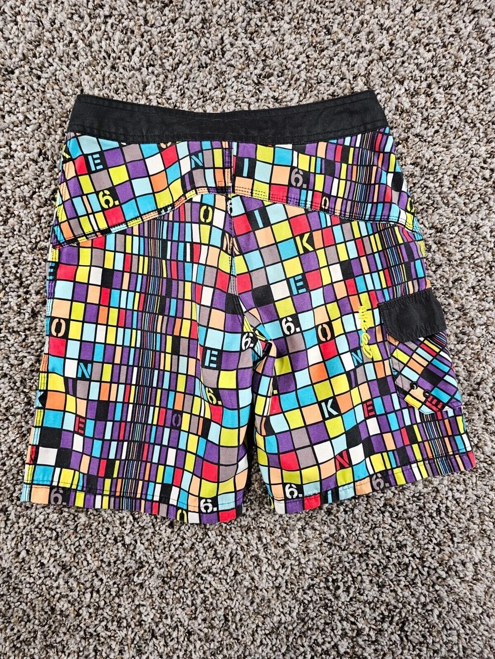 NIKE 6.0 Short Swim Surf Trunks Boys Sz 7 Bright Color Swimsuit Beach Pool